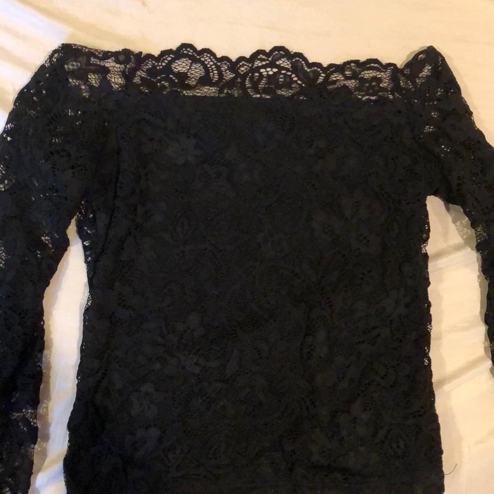 Lace off the shoulder top